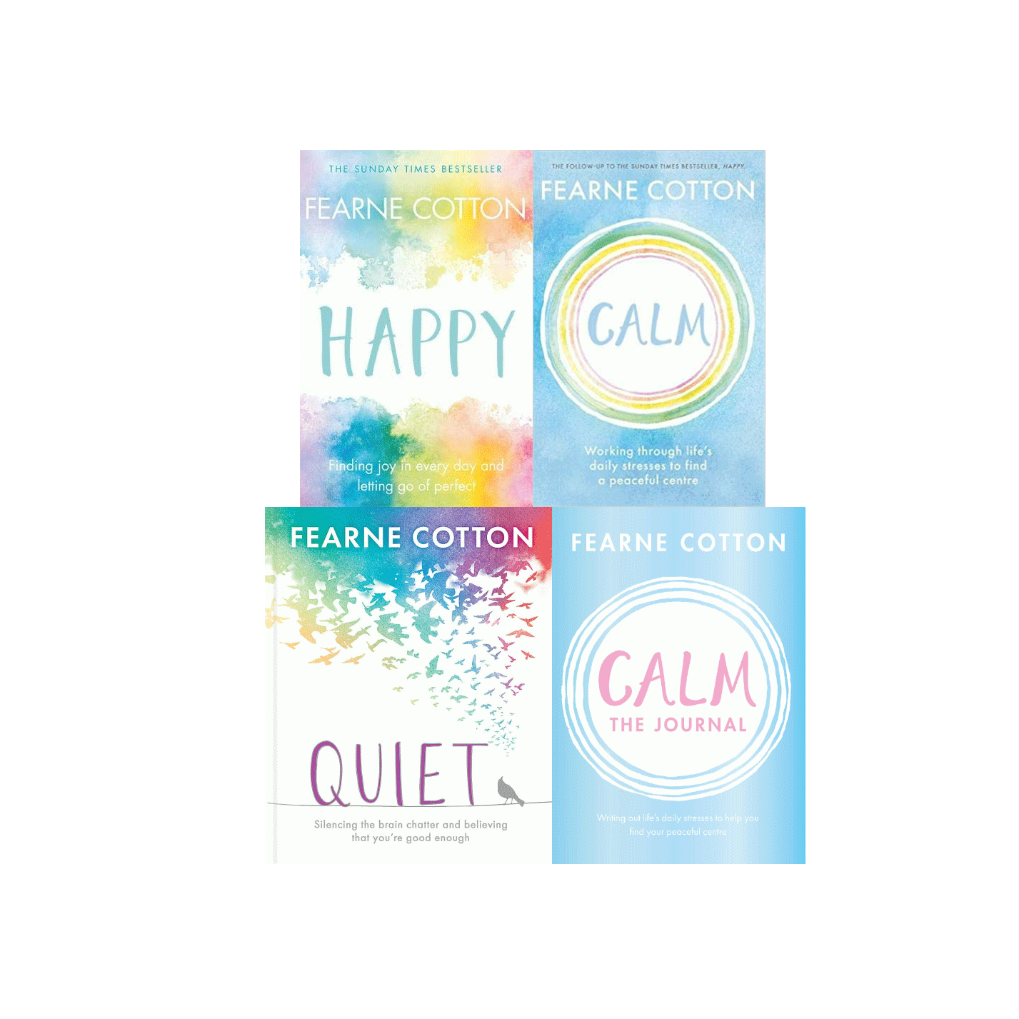 Fearne Cotton 4 Book Set Collection - Happy, Calm, Calm The Journal, Quiet