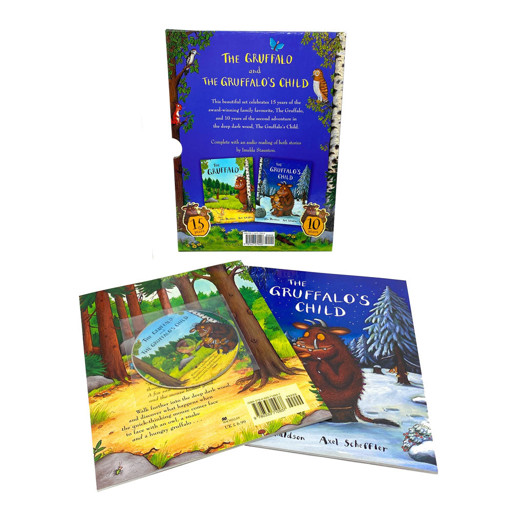 Julia Donaldson The Gruffalo and The Gruffalo's Child gift book set collection with Audio CD slipcase