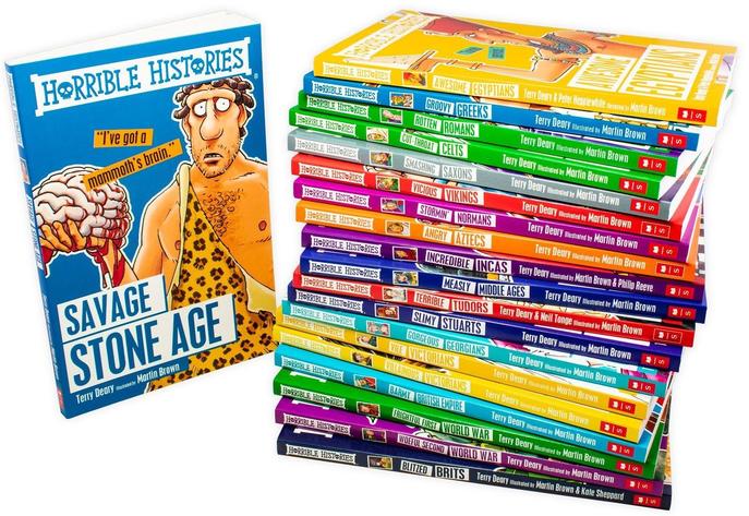 Horrible Histories 20 Book Box Set – Blood-Curdling History Collection by Terry Deary, Fun Educational Children's Books, Engaging Stories for12+ years