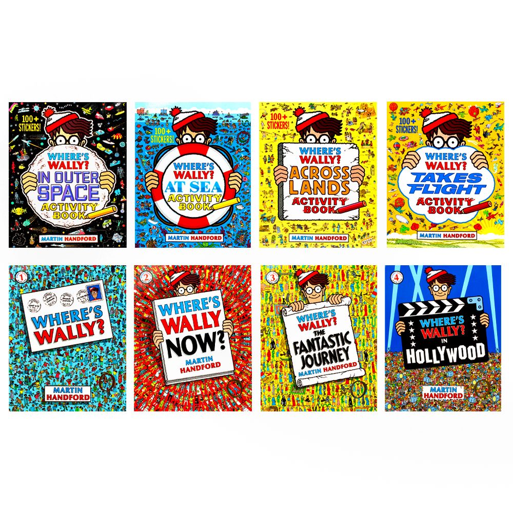 Where’s Wally? 8 paperback Book Adventure & Activity Set | Fun Seek-and-Find Puzzle Books for Kids | Interactive, Educational & Imaginative Play!
