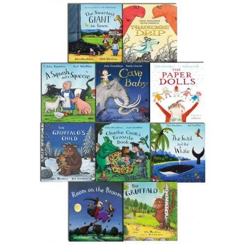Julia Donaldson 10-Book Set – Includes Gruffalo, Room on the Broom & More | Picture Books for Kids Ages 3+ | Bedtime, Read-Aloud & Learning Fun