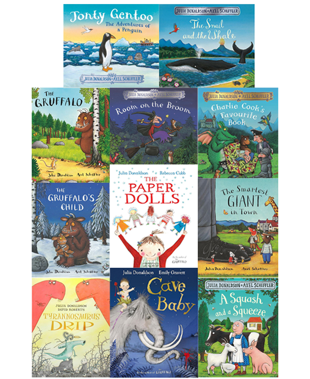 Julia Donaldson Picture Book Collection – 11 Books Set | The Gruffalo, Room on the Broom, The Snail and the Whale & More