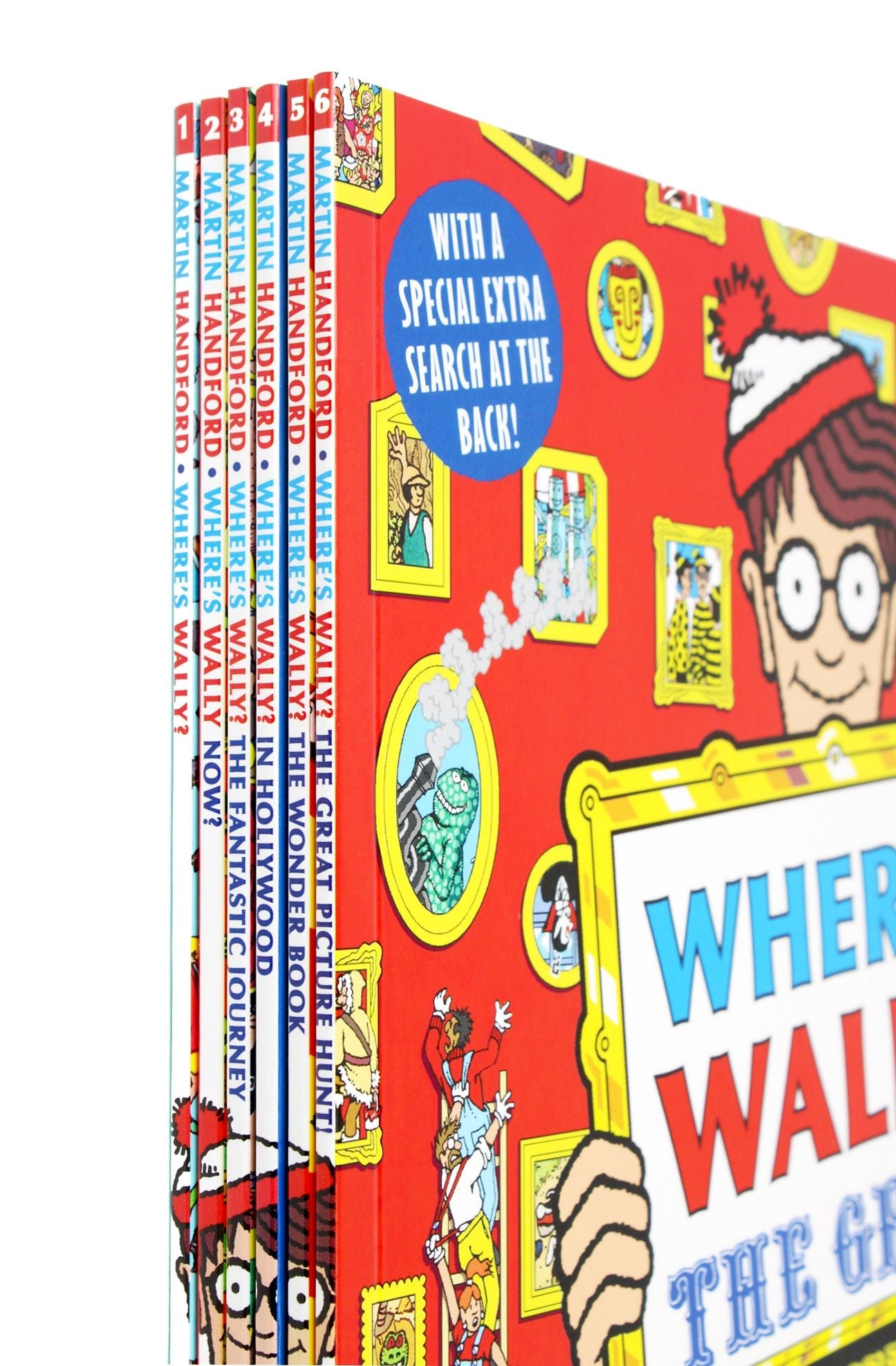 Where’s Wally? The Super Six | 6 Classic Books, Poster & Puzzle Box Set by Martin Handford | Fun Search-and-Find Gift for Kids, Families & Collectors