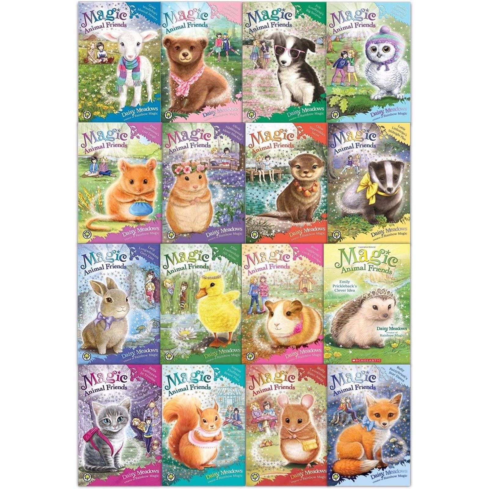 Magic Animal Friends Series 16 Book Set by Daisy Meadows – Children's Fantasy Fiction Collection, Adventure Stories for Fun Reading