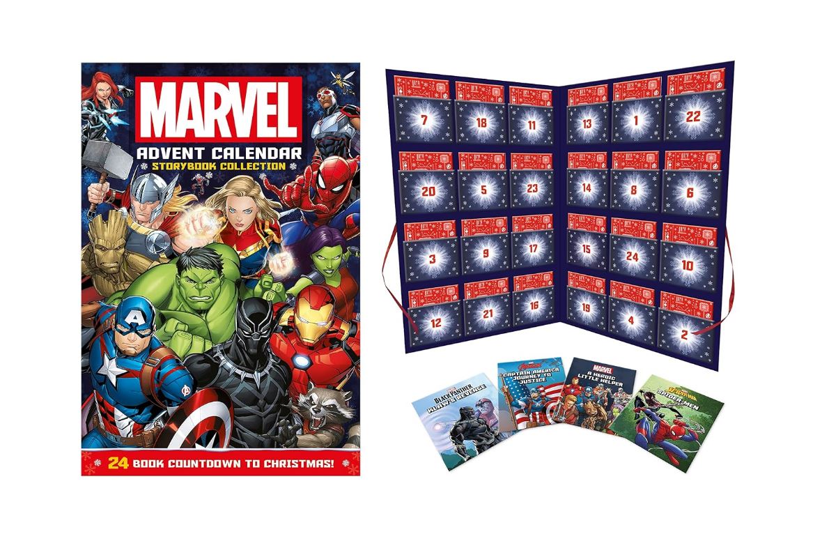 Marvel Advent Calendar – 24 Mini Storybooks Collection | Christmas Countdown for Kids