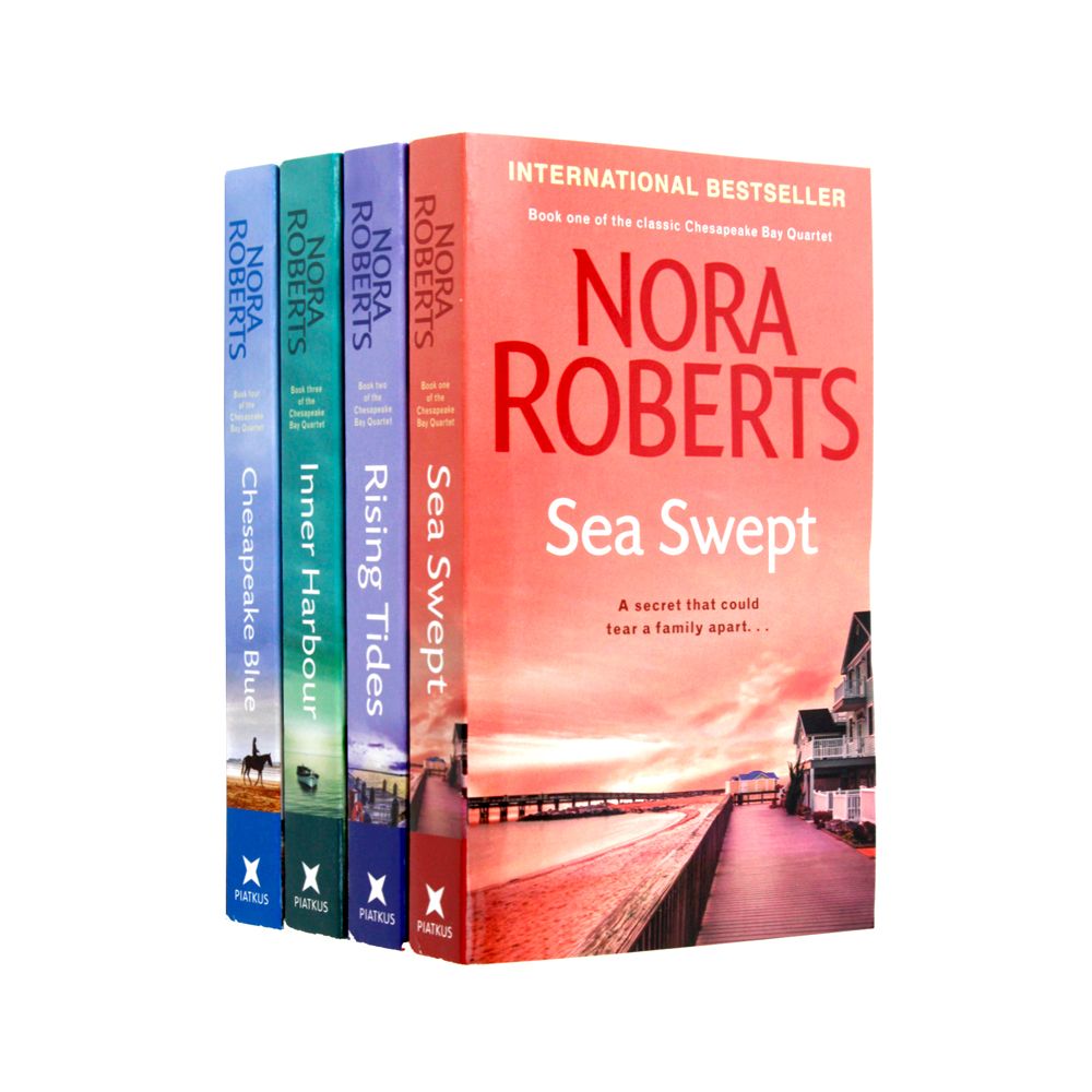 Nora Roberts Chesapeake Bay Series 4 Book Set – Sea Swept, Rising Tides, Inner Harbour, Chesapeake Blue | Romance, Fiction, Bestselling Novels