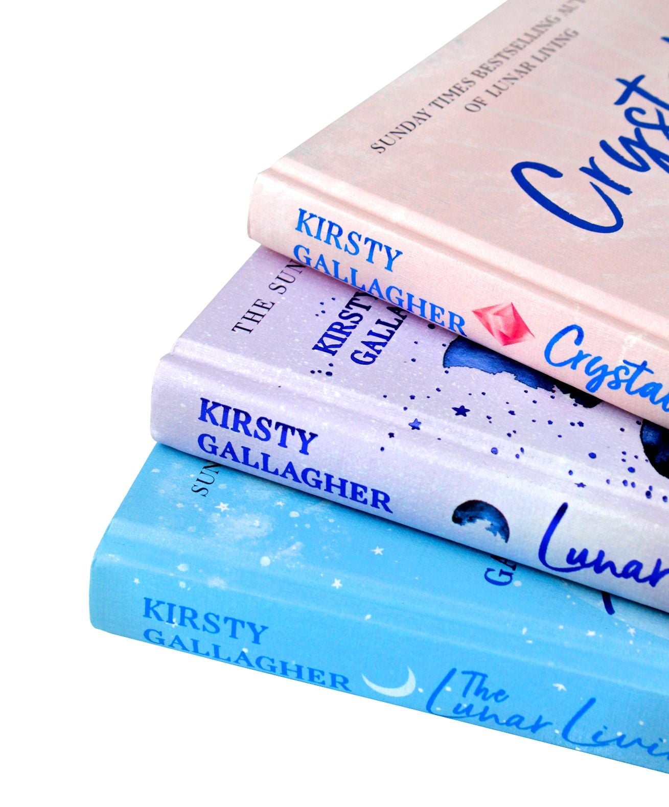 Kirsty Gallagher Collection 3 Book Set – Crystals for Self-Care, Lunar Living & Journal – Wellness, Healing, Mindfulness, Moon Phases, Self-Discovery