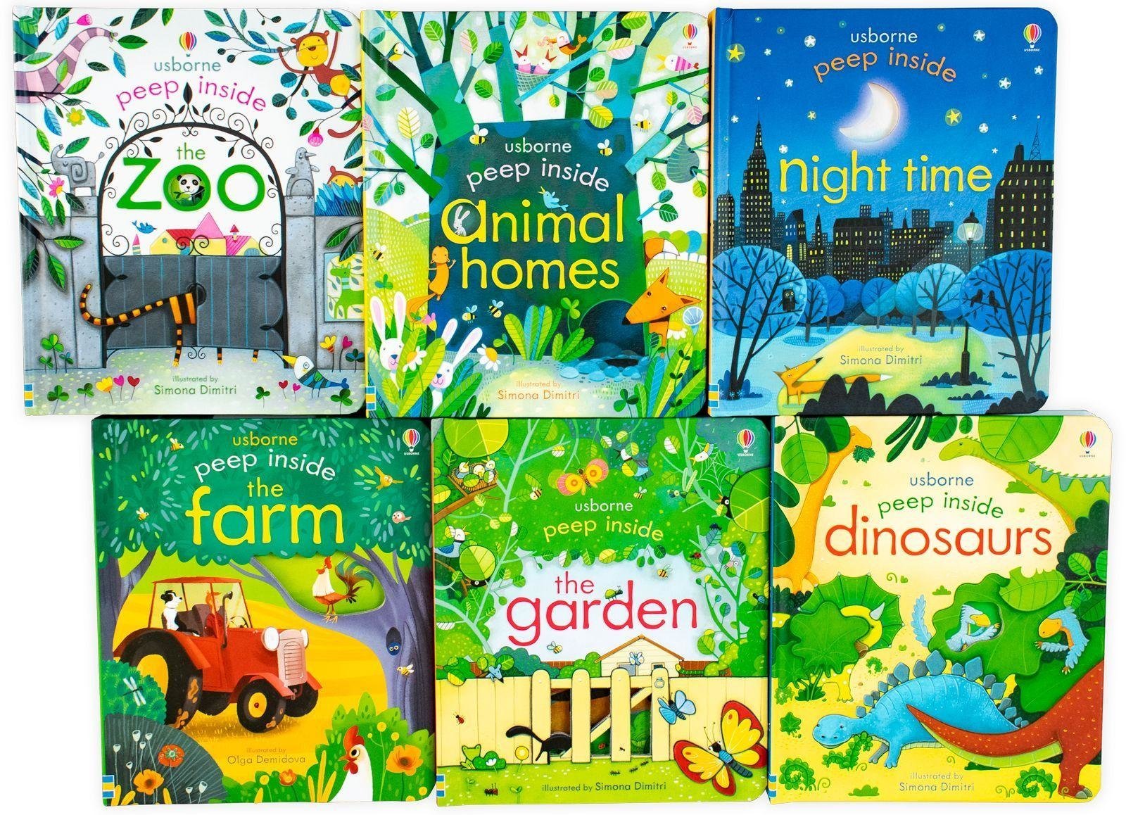 Usborne Peep Inside 6-Book Board Collection | Interactive & Educational Books for Toddlers | Early Learning, Fun Stories, Imagination & Discovery