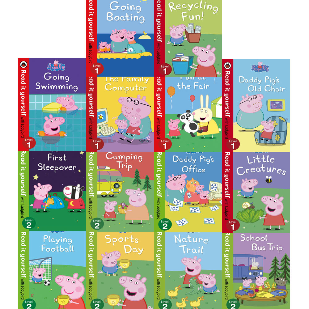 Peppa Pig Read It Yourself with Ladybird– 14 Book Children’s Collection Set | Early Readers, Educational Fun, Bedtime Stories & Picture Books for Kids