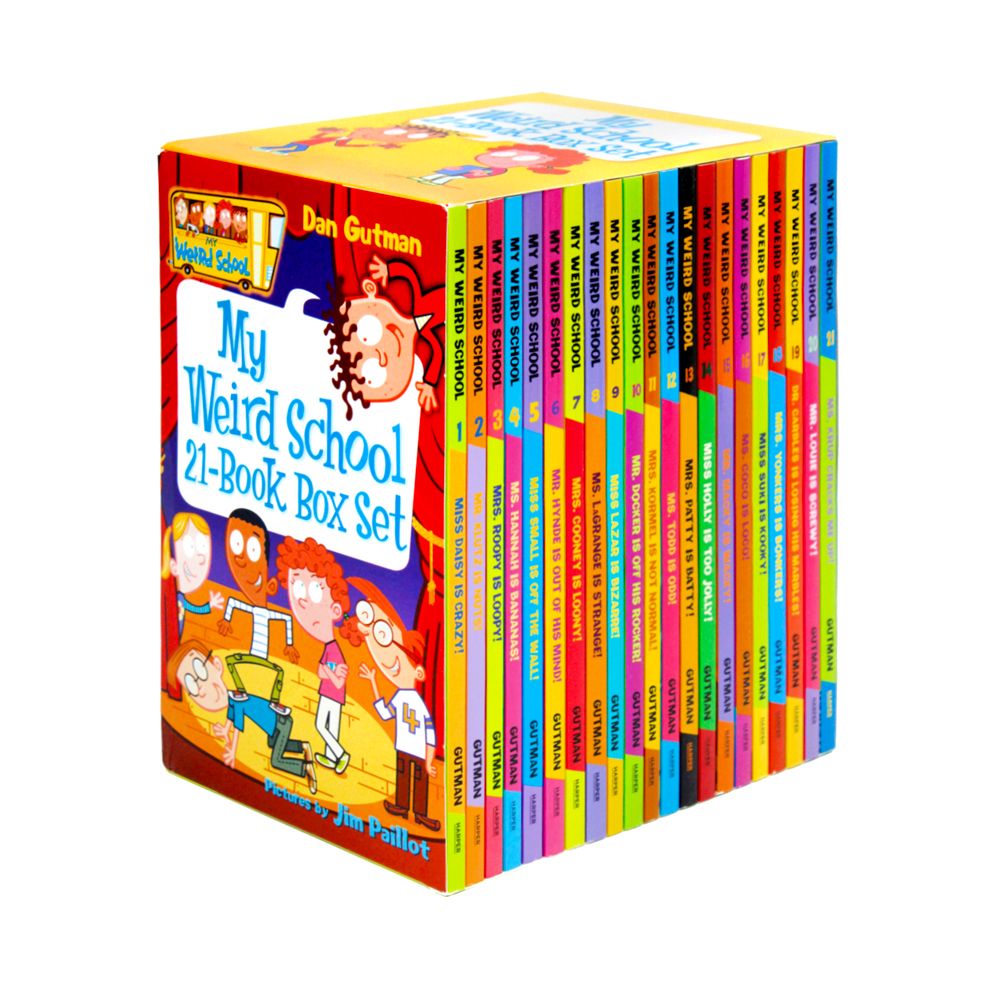 My Weird School 21 Paperback Book Box Set by Dan Gutman – Fun & Educational Children's Fiction, Humorous School Stories for Young Readers & Learners