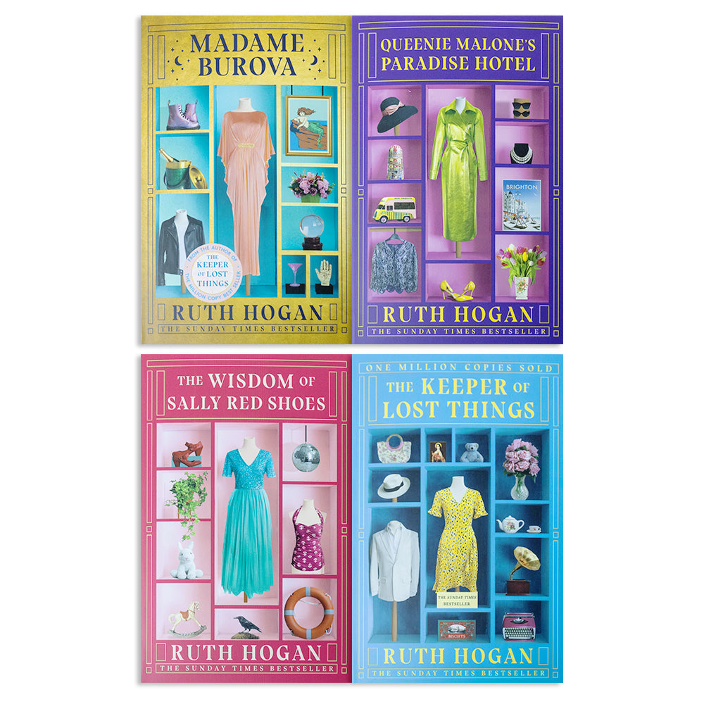 Ruth Hogan 4 Paperback Book Set– The Keeper of Lost Things, Sally Red Shoes, Queenie Malone & Madame Burova| Fiction, novels, storytelling, bestseller