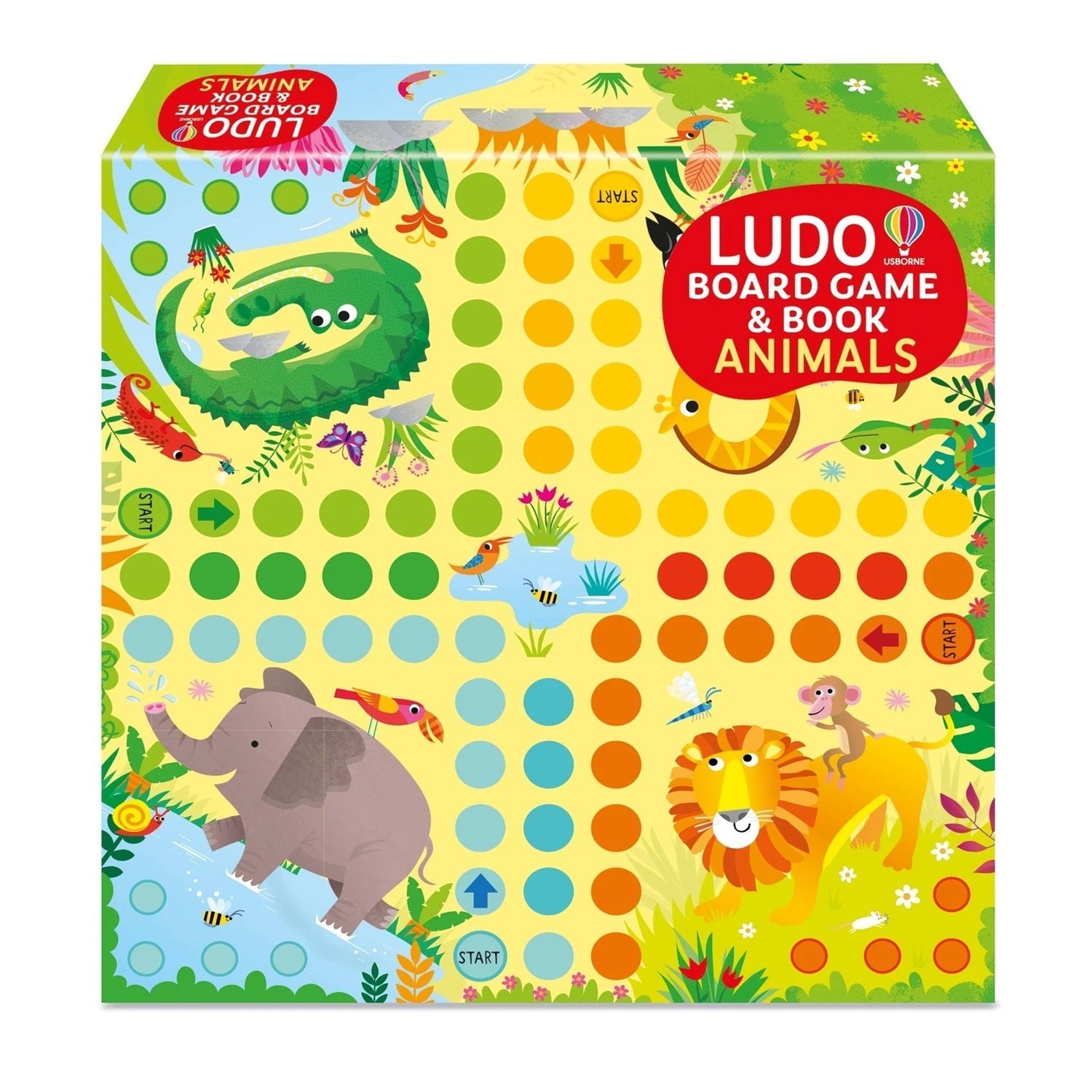 Ludo Board Game & Animals Book Set by Kirsteen Robson – Kids Educational Game Gift