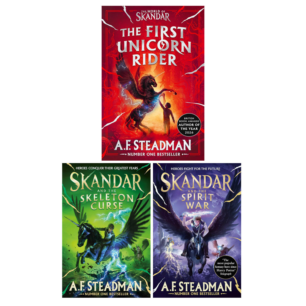 Skandar Series 3 Books Collection Set By A.F. Steadman (Skandar and the Spirit War, Skandar and the Skeleton Curse and World of Skandar The First Unicorn Rider Hardback)