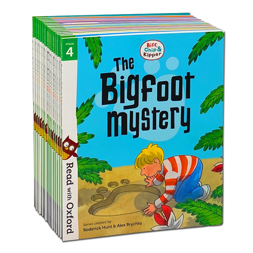Biff, Chip and Kipper Stage 4 Read with Oxford 5+: 16 Book Children’s Collection | Early Readers, Educational Kids Fiction, Literacy Set