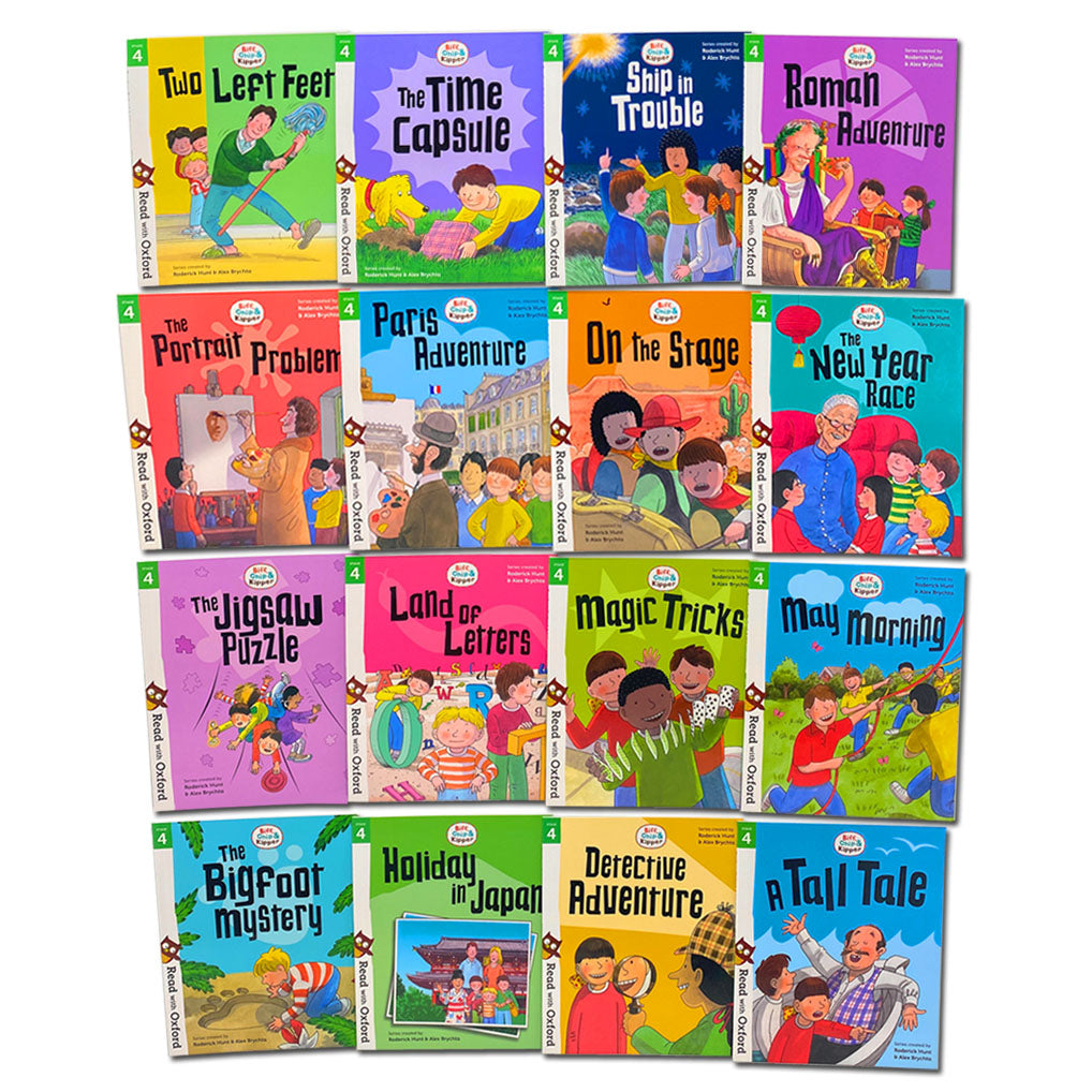 Biff, Chip and Kipper Stage 4 Read with Oxford 5+: 16 Book Children’s Collection | Early Readers, Educational Kids Fiction, Literacy Set (Paperback)