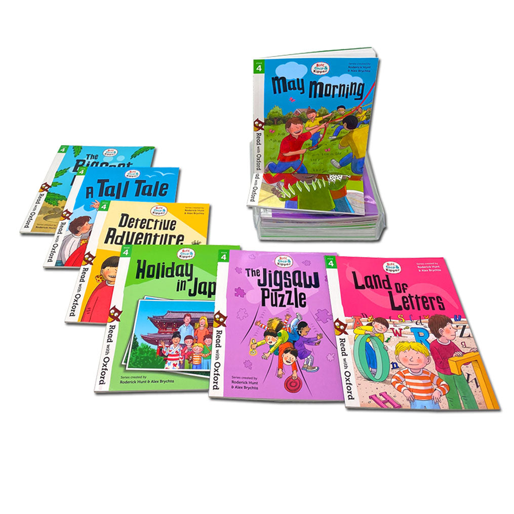 Biff, Chip and Kipper Stage 4 Read with Oxford 5+: 16 Book Children’s Collection | Early Readers, Educational Kids Fiction, Literacy Set