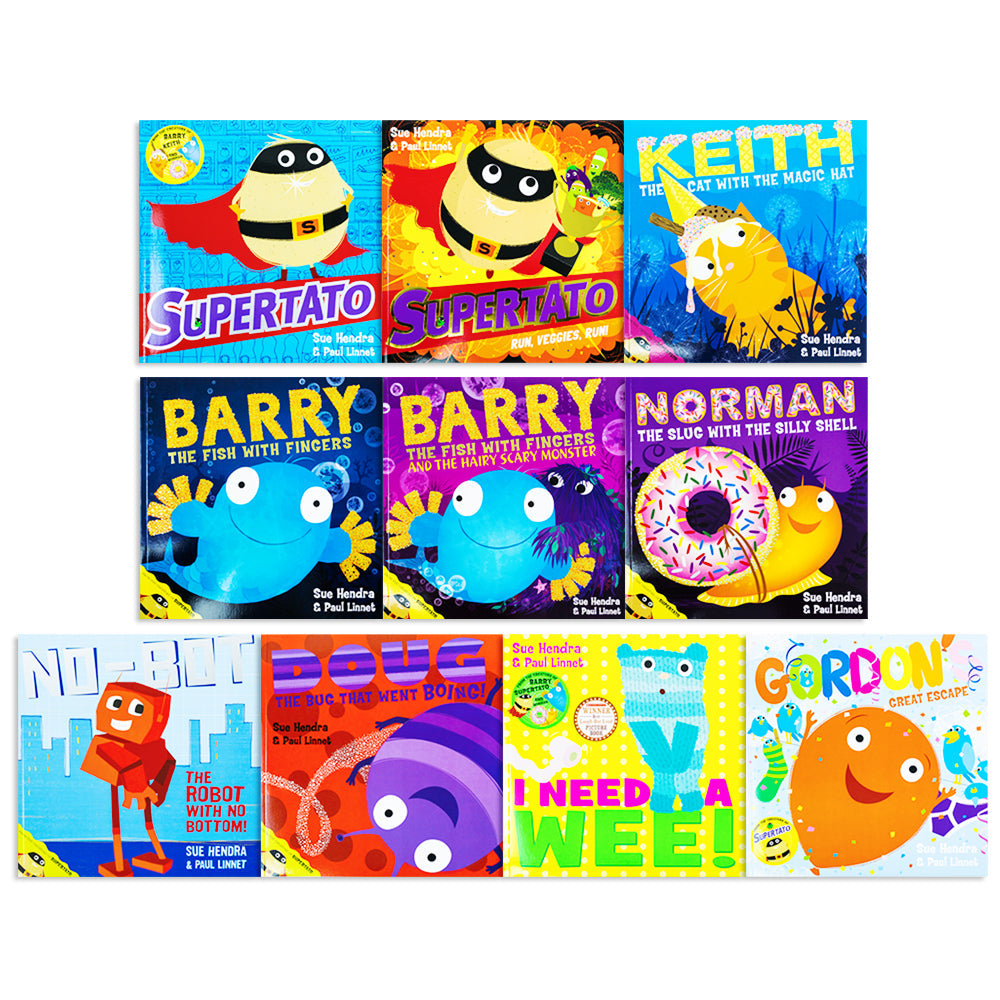 Supertato and Other Stories – 10 Book Set by Sue Hendra & Paul Linnet | Fun, illustrated children's books full of humor, adventure & reading for kids