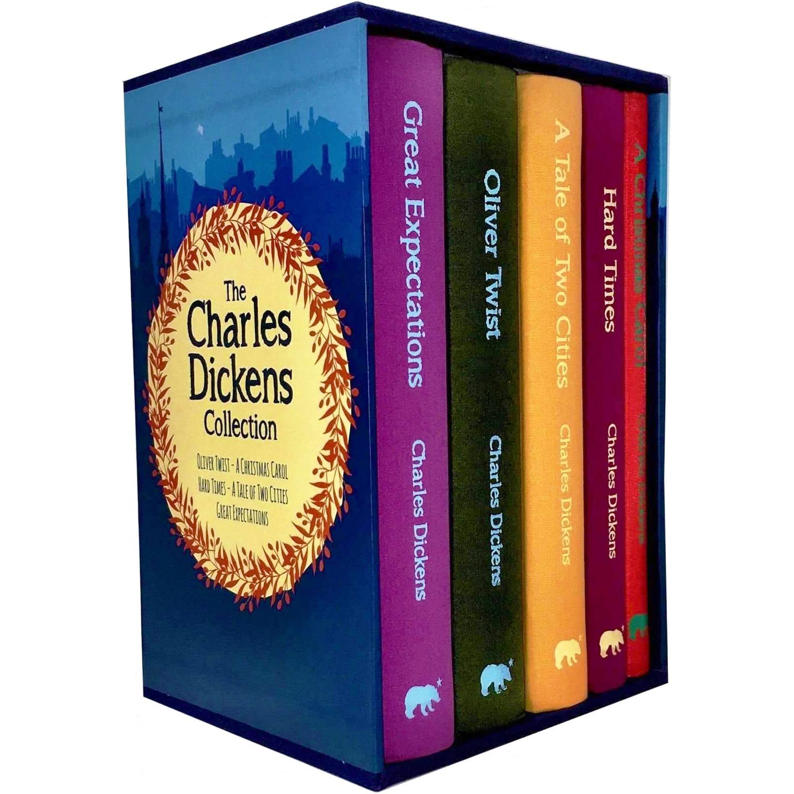 The Charles Dickens Deluxe Hardback Collection – 5 Book Box Set: A Christmas Carol & Classic 19th Century British Literature, Holiday Fiction & Novels