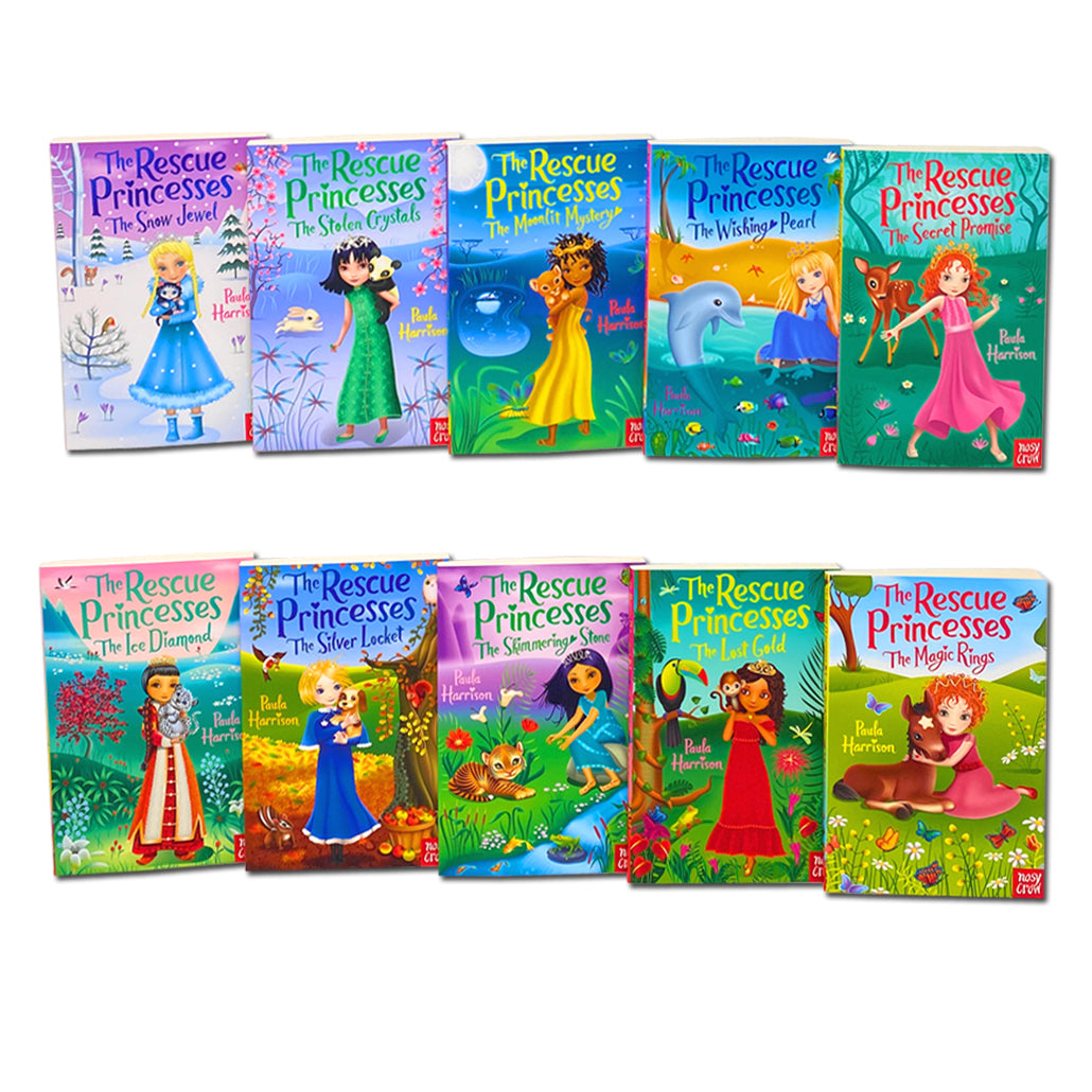 Rescue Princesses Series Books 1-10 Collection by Paula Harrison – Fantasy Adventure, Friendship & Bravery in Children's Chapter booksfor Young Reader