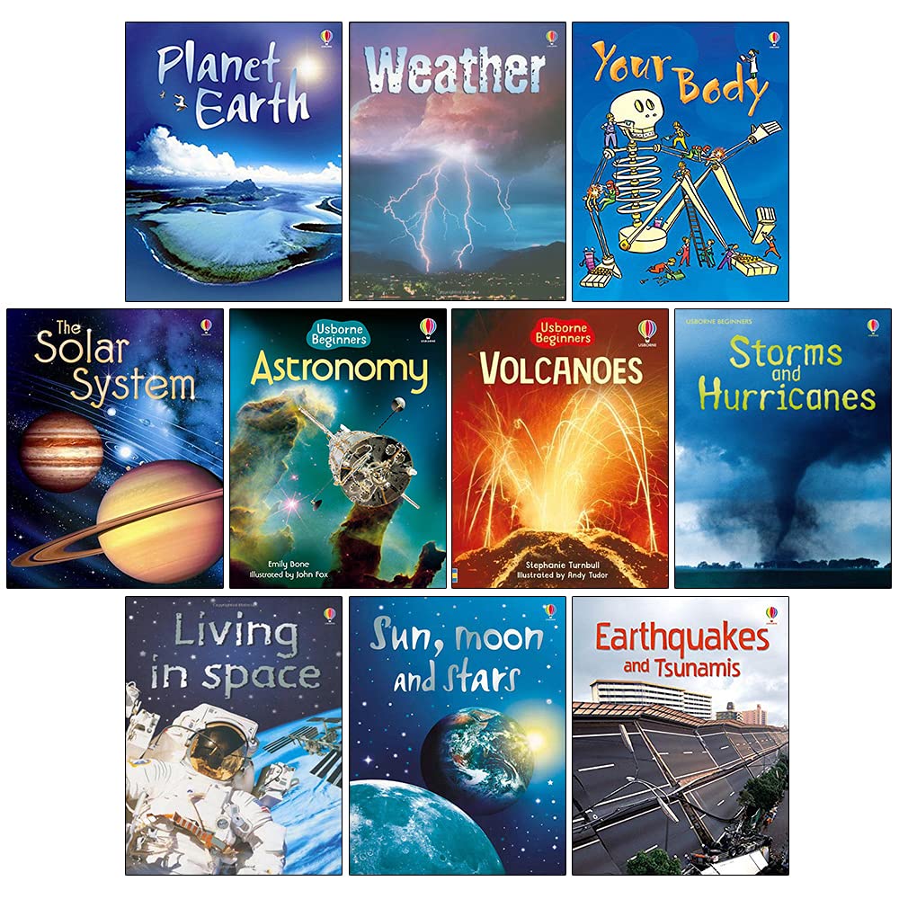 Usborne Beginners Science 10-Book Set | Fun & Educational Kids Books on Space, Nature, Animals, Planets & Exploration | Moon & Stars, Living in Space