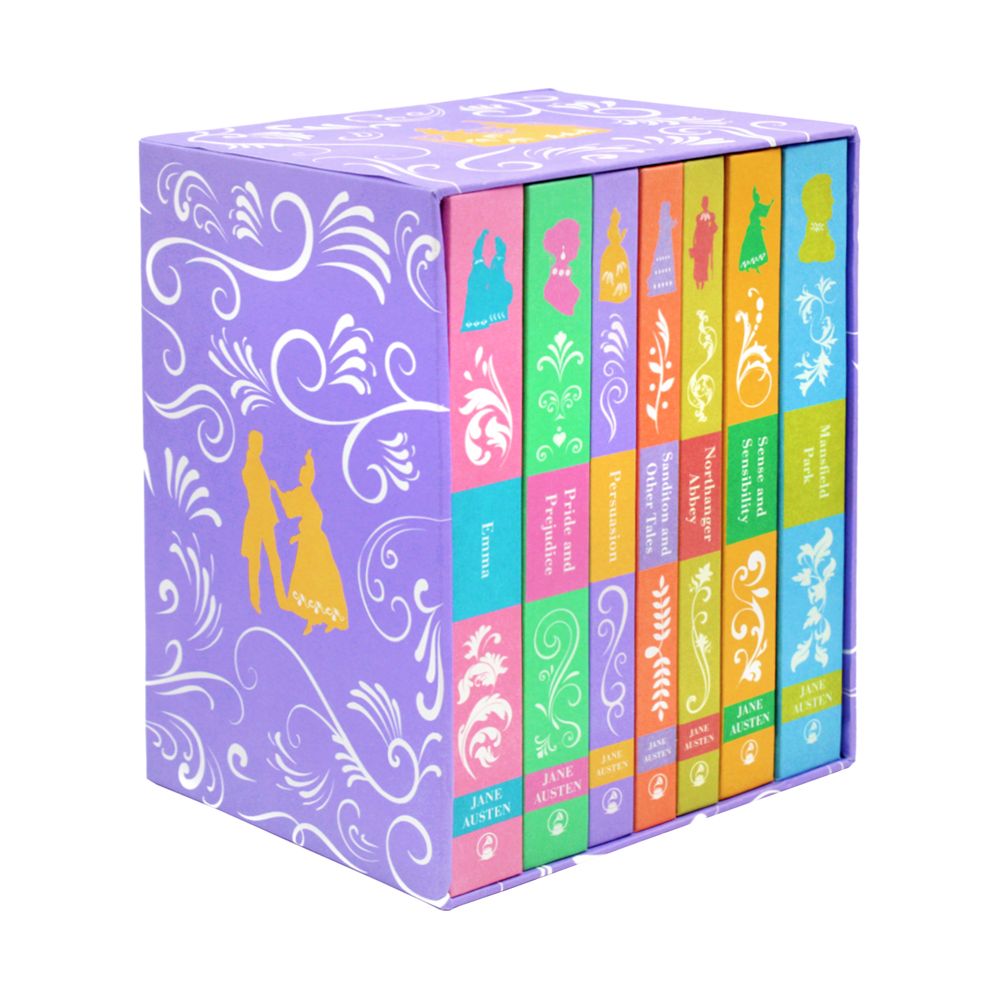 Jane Austen Complete Works 7 Book Hardcover Boxed Set – Classic Literature Novels: Emma, Pride and Prejudice, Persuasion, Mansfield & More