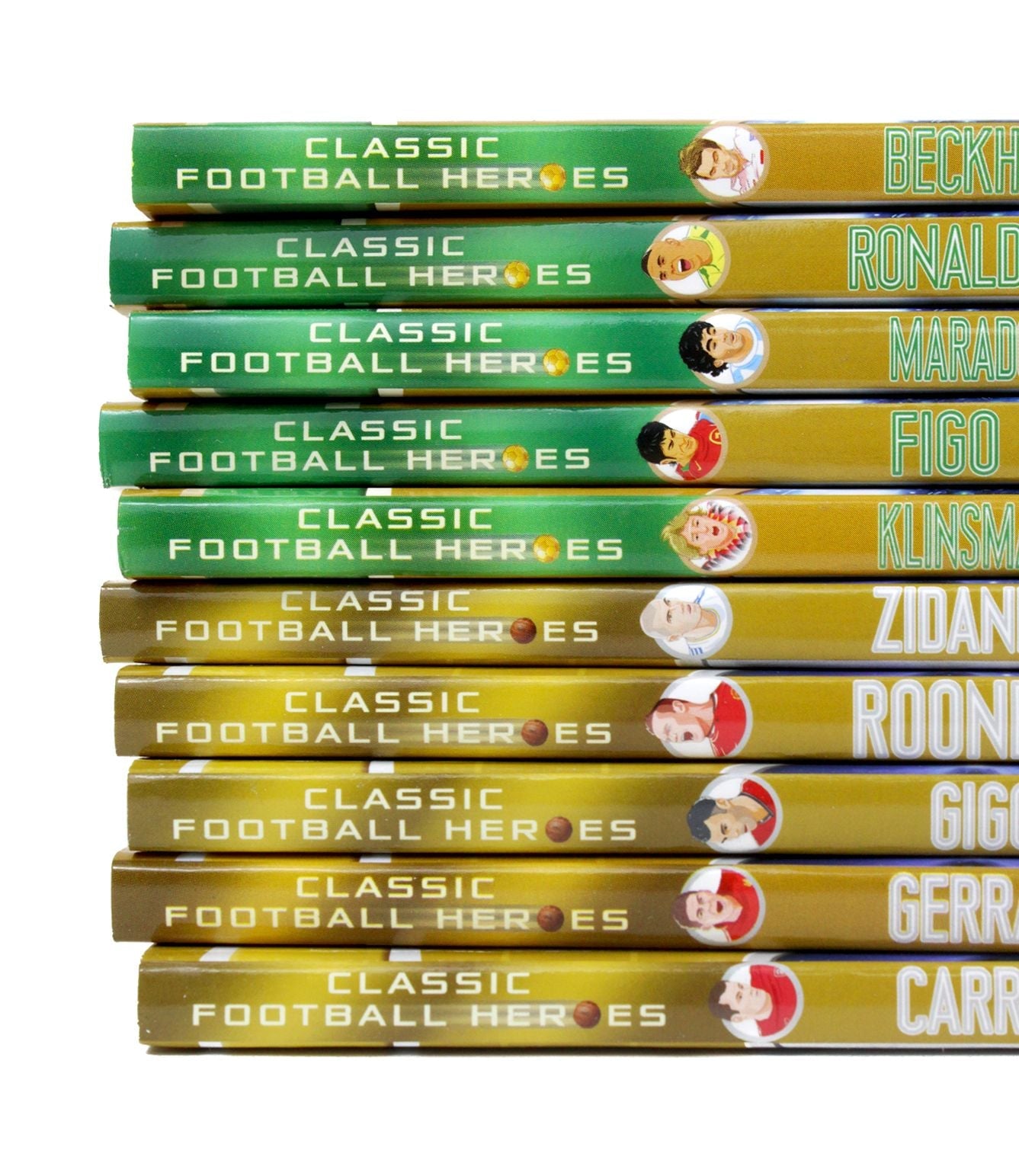 Classic Ultimate Football Heroes Legends Series 10 Book Collection Set | Kids' Sports Biographies – Featuring Zidane, Beckham & More Football Stars